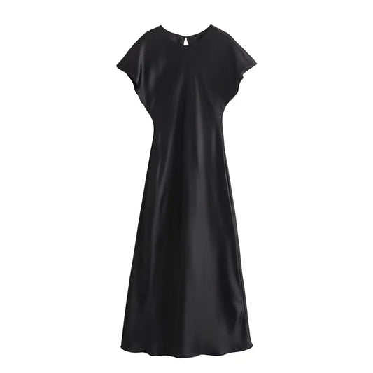 Robe En Satin Noir