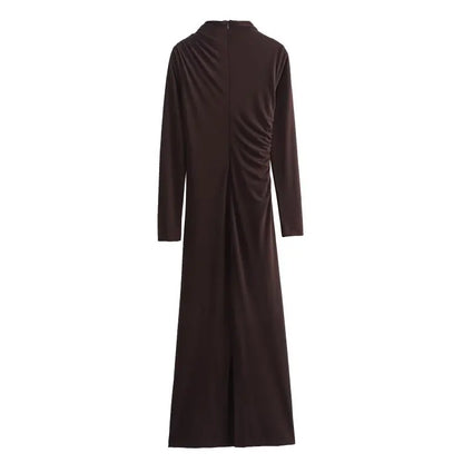 Robe Manches Longues Brune