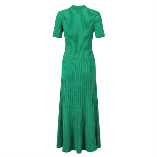 Robe verte manches courtes