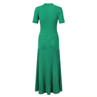 Robe verte manches courtes