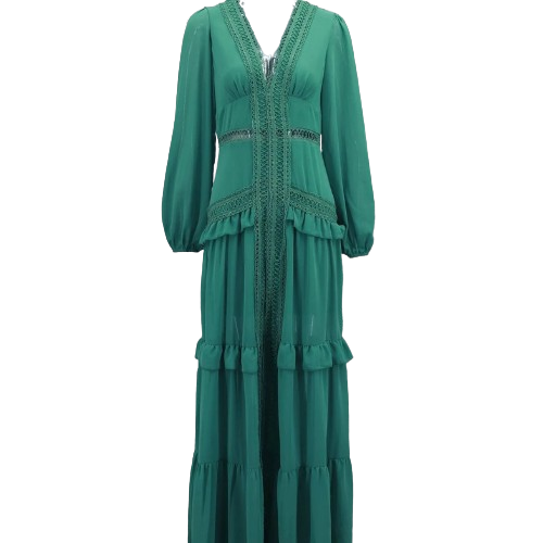 Robe manches longues verte