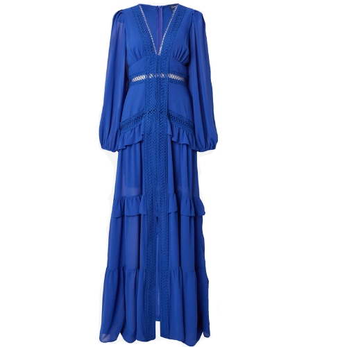 Robe manches longues bleu foncée