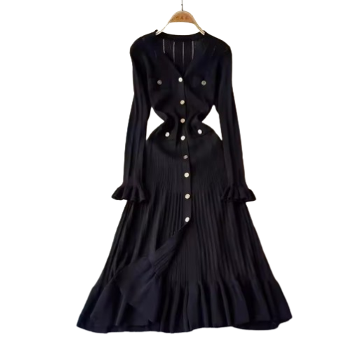 Robe manches longues noir